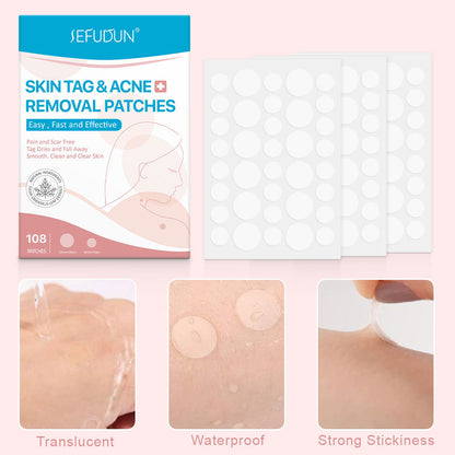 Patch anti-acné et wart invisibles pour éliminer boutons, points noirs et imperfections sur la peau.