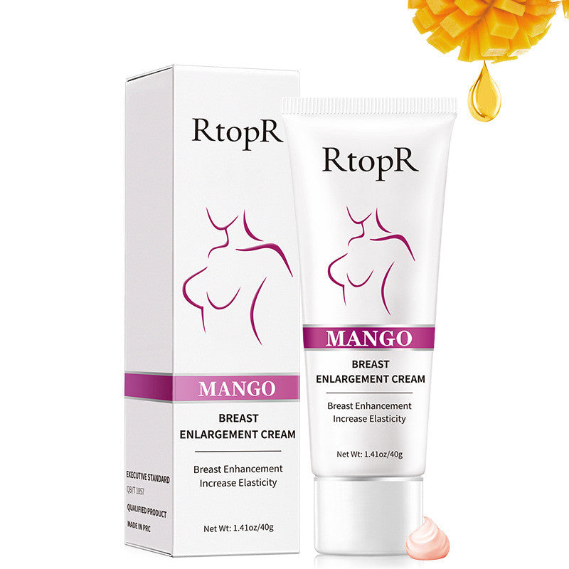 Crème pour seins Mango pour femmes, crème de massage de 40 g, texture douce et hydratante pour la peau.
