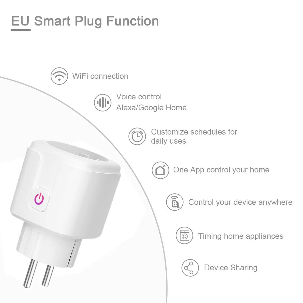 SmartControl WiFi Plug: Remote, Voice & Energy Monitoring