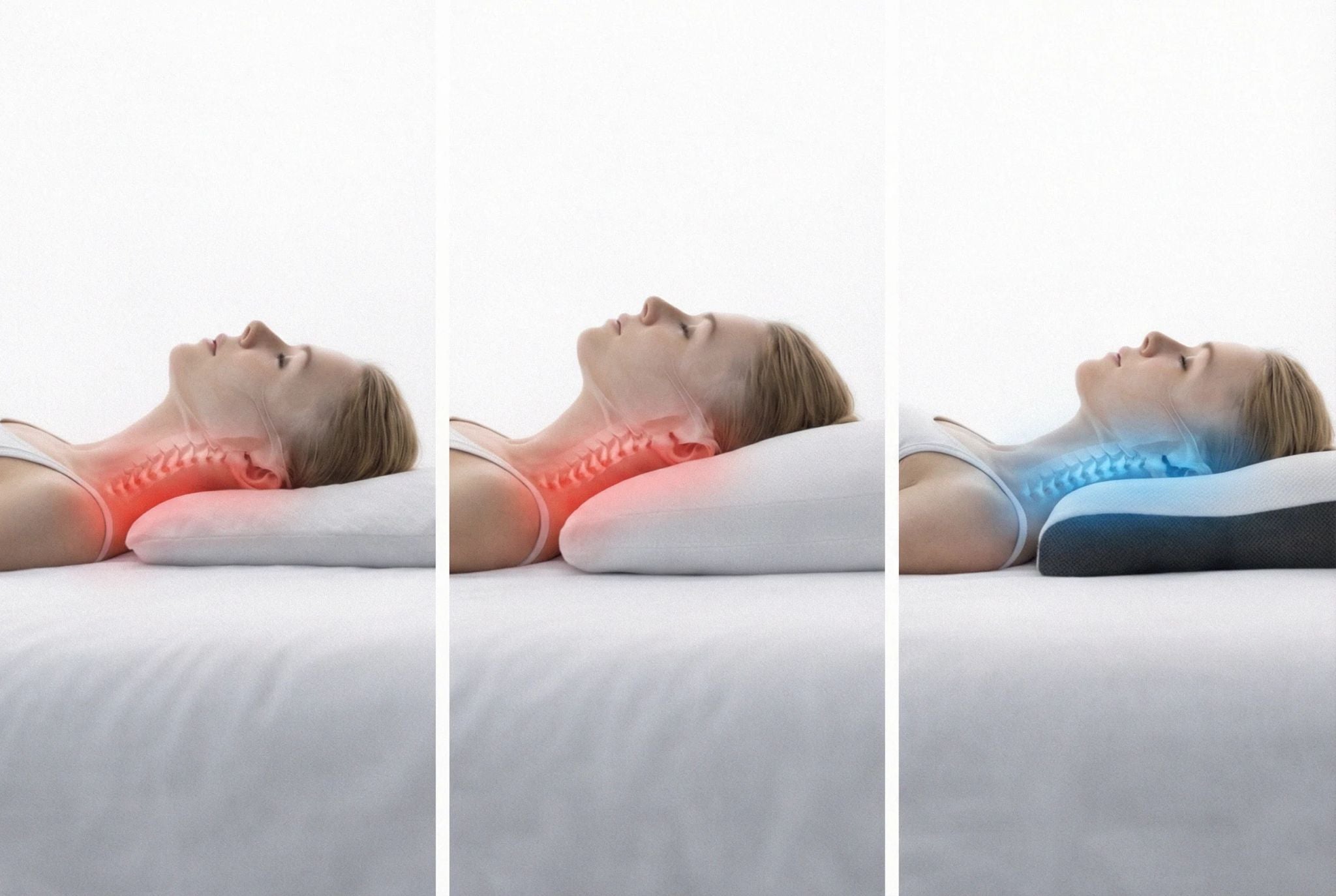 montre la position du cou pour bien dormi